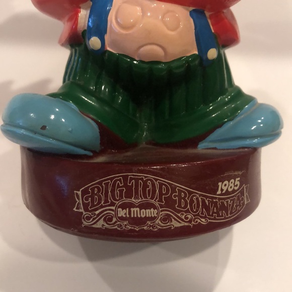 Vintage 1985 Del Monte Clown Big Top Bonanza 7" Promotional Bank - Picture 5 of 12